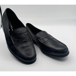 Rockport Walkability TruTech Mens Leather Penny Loafer Dress Shoes Black Sz 10.5